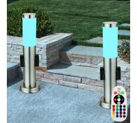 Lumière de Plancher Extérieur Dimmable Prises RGB LED Télécommande Jardin 2er De