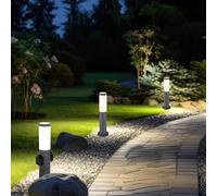 Lumière de Plancher Extérieur Lampe à Pied Jardin Prise Inox Terrasses 3x