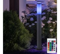 Lampadaire d'extérieur ANTHRACITE Lampe d'extérieur de jardin télécommandée DIMMABLE dans un ensemble comprenant des ampoules LED RGB