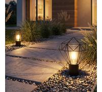 Lumière de Plancher Extérieur Lampe Jardin Borne Lumineuse Grille Chemins H