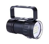 Lumière de plongée, lampe de poche de plongée sous-marine 18000LM torche de plongée IPX8 étanche 500M perles lumineuses lumières submersibles portatives