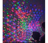 Lumière De Projecteur De Flocon De Neige, Lumière De Projecteur De Noël Lampe De Projecteur De Lumière De Chute De Neige LED Rotative avec Télécommande, Multicolor