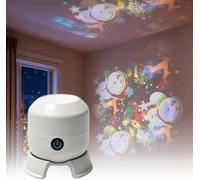 Lumière De Projecteur Led Rotative Dynamique Mise à Niveau 2026, Effet De Lumière D'Onde 3d Et Luminosité Réglable, Projecteur De Lumière Led Rechargeable Par Usb，Noël