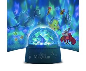 Lumière de Projection Petite Sirène & Ensemble de Stickers Muraux - Marchandise Officielle Disney, Projette un Monde Sous-Marin sur Plafond & Murs