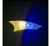 Lumière de rayon de vélo, lumière LED rechargeable, lumière décorative pour vélo de nuit, visibilité de sécurité (jaune bleu)