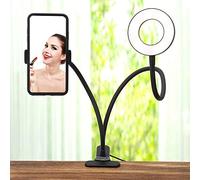 Lumière de Remplissage à LED Alimentée par USB à Bras Long Flexible, Anneau Lumineux à LED, éclairage Domestique de la Chambre à Coucher pour l'atelier de Maquillage de