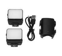 Lumière de remplissage LED adaptée à l'appareil photo Pocket 3, anti-éclaboussures, 3 couleurs, 4 niveaux de luminosité, lumière auxiliaire magnétique avec port de griffe froide, (Double)