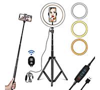 Lumière de remplissage pour photographie HUIOP Lumière de remplissage de 26 cm Lumière d'anneau Lumière complémentaire Lumière LED Lumière de remplissage pliable pour photographie, diffusion en direct