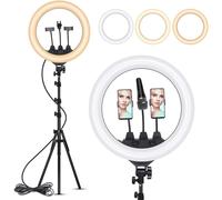 Lumière De Remplissage Pour Téléphone Portable Support En Direct Selfie Beauty Ring Photographie Photo Light 22 Pouces Led Ring Fill Light For Live Makeup(Color:Black,Size:56X56X12Cm)