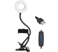 Lumière de Remplissage USB LED Ring Light Fill Light, LED Ring Light 10 Vitesses de Gradation avec Clip pour la Photographie en Direct, la Lecture, la Broderie
