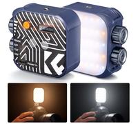 K&F Concept Lumière Vidéo LED Bicolore, 2000mAh Lumière Appoint Portable pour la Photographie, 15 Effets de Lumière, 2500K-9900K, CRI 96+, pour Vlogging,Selfie,Photographie de la Main à la Main, Bleu