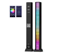 Lumière de Rythme Audio Lumières de Ramassage de Musique Barre Lumineuse LED Réactive au Son RGB 40 Bits Coloré Contrôle du Son