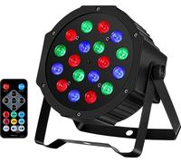 Lumière de scène DJ LED, Projecteur Led 18 RGB lumière de fête, éclairage de scène DMX512 avec télécommande et 7 modes pour mariage disco party