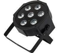 Lumière de scène LED, 7X12W RGBW, contrôle DMX, 7X12W RGBW noir, EU-Stecker