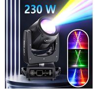 Lumière de Scène - UKING Jeux de Lumiere230W DJ Lyre pour Concerts Disco Fêtes - Noir 2 PCS