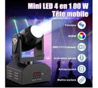 Lumière de Scène - UKing MINI DJ LYRE 100W RGBW LED - DMX Pour Bar Disco Concert