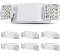 Lumière de secours LED 3W avec 2 têtes - Lumière de secours pour l'évacuation - Eclairage de secours avec 180 minutes d'autonomie - Housse de protection ignifuge - Eclairage grand angle réglable