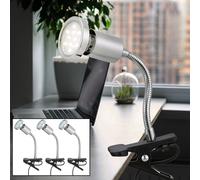 Lumière de Serrage Lampe Lecture Table LED Chevet 3 Watt Souple H 22 CM 3x