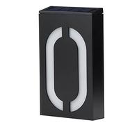 Lumière de Signe de Numéro Panneau D'adresse Solaire Numérique LED Porte de Lumière Solaire de Numéro pour Magasin D'hôtel et Maison (Numéro 0)