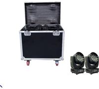 Lumière de tête mobile de lavage, 19X15W RGBW LEDs, angle de zoom 6°-50°, 1 cas
