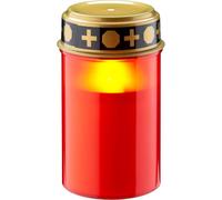 Lumière de tombe LED avec minuterie, rouge blanc chaud, fonctionne sur piles 2x C LR14 Baby, pour l'intérieur et l'extérieur