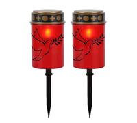 Lumière De Tombe Pour Cimetière - Lot De 2 Lumières De Pelouse À Led Imperméables | Décor D'Éclairage LED Étanche Sur Piquet Pour Cimetière, Allée De Cimetière, Jardin, Cour Arrière Et Fête À La Maiso