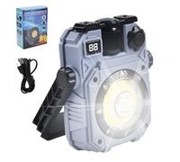 Lumière de travail LED, lampe solaire portable, lampe de poche magnétique de camping, cinq modes, charge solaire, 13,3x9,8 cm, pour la panne de courant, le chantier, la pêche, les voyages, la maison