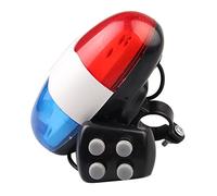 Lumière de vélo pour enfants, vélo de vélo de vélo LED LED électronique Sirène Horn Horn, 4 sons Trumpet Cycling Horn Bell Siren, avertissement Light Light Imperproof Bicycle Police Light |.Pour la m