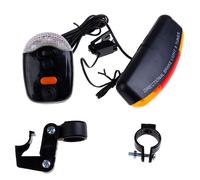 Lumière De Vélo Sécurité Dans L'obscurité Vélo Vélo Clignotant Directionnel Feu Stop Lampe Son Klaxon Fixe Montage Ensemble