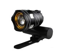 Lumière de vélos 3000lm T6 LED USB Ligne Feu arrière 3 Modes réglable vélo léger Batterie Rechargeable zoomables Avant vélo Phare Lampe (Color : Black)