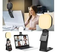 Lumière de Vidéoconférence,LED Lumière Streaming pour Ordinateur Portable,Anneau Lumineux avec trépied et Support de téléphone Portable,pour Réunions Zoom,Bureau,Streaming,Live,Tiktok