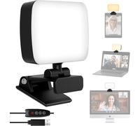 Lumière de Vidéoconférence, Panneau LED Light avec Clip, 120 LED et 3 Modes d'Éclairage Vidéo, Lampe Photo pour Lampe PC Streaming/Ordinateur Portable/Réunions Zoom/Live Stream/Bureau/Tiktok
