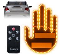 Lumière des doigts : pouce vers le bas, télécommande, LED amusante pour invité, lumière intérieure de voiture, geste du majeur, accessoire de voiture