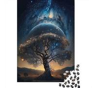Lumière d'étoile d'arbre Cosmique Puzzle 1000 Pièces Adultes Et Enfants À Partir De 14 Ans De Qualité Supérieure Cadeau Unique 38x26cm/1000pcs