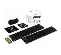 Lumière Devil Eyes for Voitures, Écran LED Intelligent Flexible Dynamique DIY for Voiture, Yeux LED Programmables for Voitures Et Camions(2 Pack,D 59.5 * 12cm)
