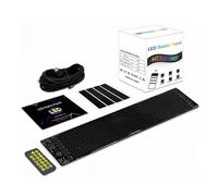 Lumière Devil Eyes for Voitures, Écran LED Intelligent Flexible Dynamique DIY for Voiture, Yeux LED Programmables for Voitures Et Camions(1 Pack,D 59.5 * 12cm)