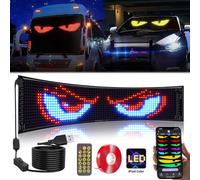 Lumière Devil Eyes for Voitures, Yeux LED pour Camion, Programmable Flex LED Display Panel, Lampe Oculaire Colorée pour pare-brise avec Contrôle APP et Télécommande