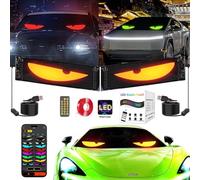 Lumière Devil Eyes for Voitures, Yeux LED pour Camion, Programmable Flex LED Display Panel, Lampe Oculaire Colorée pour pare-brise avec Contrôle APP et Télécommande