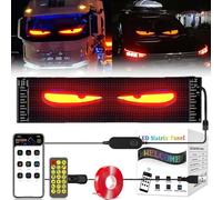Lumière Devil Eyes pour voitures, lampe colorée pour les yeux, écran souple pour vitres de voiture, écran LED flexible programmable pour vitres de voiture avec télécommande de contrôle par applic