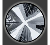 LUMIÈRE D'IMAGE LUMINEUSE PARMI LES SKYSCRAPERS GLT6700 PINTDECOR