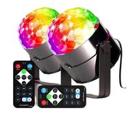 Lumière Disco de scène, boule rotative DJ, contrôle du son stroboscopique | ， Compatible for la magie ， Fête de lampe de spectacle de club de fête de cadeau de Noël de voiture de danse
