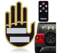 Lumière Doigt Voiture,Lumière de Doigt avec télécommande,Lumière de Doigt de Fenêtre de Voiture,Lumière Amusante de Voiture,Funny Road Rage Signs,pour SUV, Voiture