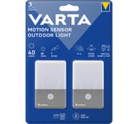 Varta Lampe extérieure à détecteur de mouvement Twin LED 16634101402 40 lm à piles 60 g gris