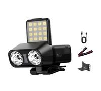 Lumière Du Casque - Poutre De Lampe De Casque ABS | Construction Rechargeable La Plus Brillante Pour Les Hommes Femmes | Lampe De Poche Des Phares Pour Le Camping, La Course, La Pêche, La Randonnée, L