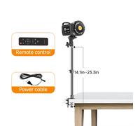 Lumière du jour LED pour la photographie et la vidéo,lampe de soleil balance,éclairage Softbox,flash de portrait,accessoires de studio,YouTube Live,100W -With desktop clip A