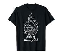 Lumière du Monde Nativité chrétienne Noël Minimaliste T-Shirt