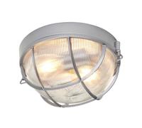 Lumière Extérieure Plafonnier ALU D 25,6 Cm 2 Flammes Auvent Balcon Argent