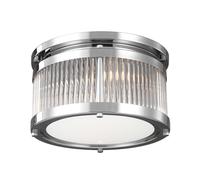 Lumière Extérieure Plafonnier Encastré LED Acier Chrome IP44 B 27,9 Cm