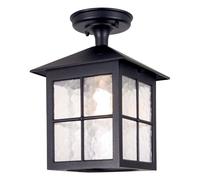 Lumière Extérieure Plafonnier Lanternes Alu Verre D 18,5 Cm Noir 1 Flamme E27