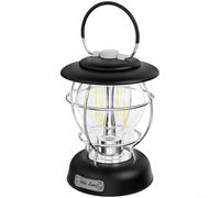 Lumière Extérieure Rechargeable 70h Autonomie Crochet | 3 couleurs lumineuses, gradation continue, ambiance personnalisée, lecture détente camping(Diamond Black)